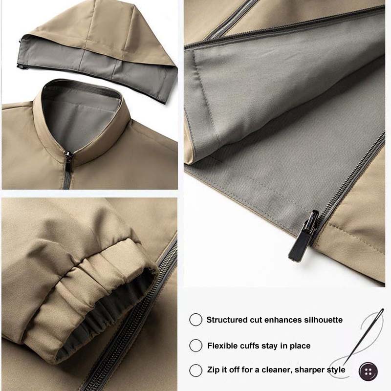 ✨Double-sided Wearable✨Men's Lightweight Casual Zip-Up Jacket