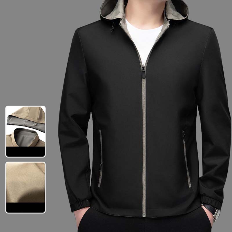 ✨Double-sided Wearable✨Men's Lightweight Casual Zip-Up Jacket