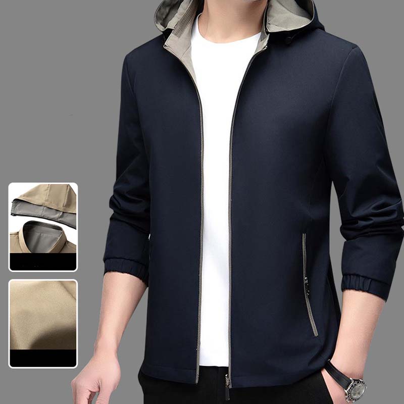 ✨Double-sided Wearable✨Men's Lightweight Casual Zip-Up Jacket