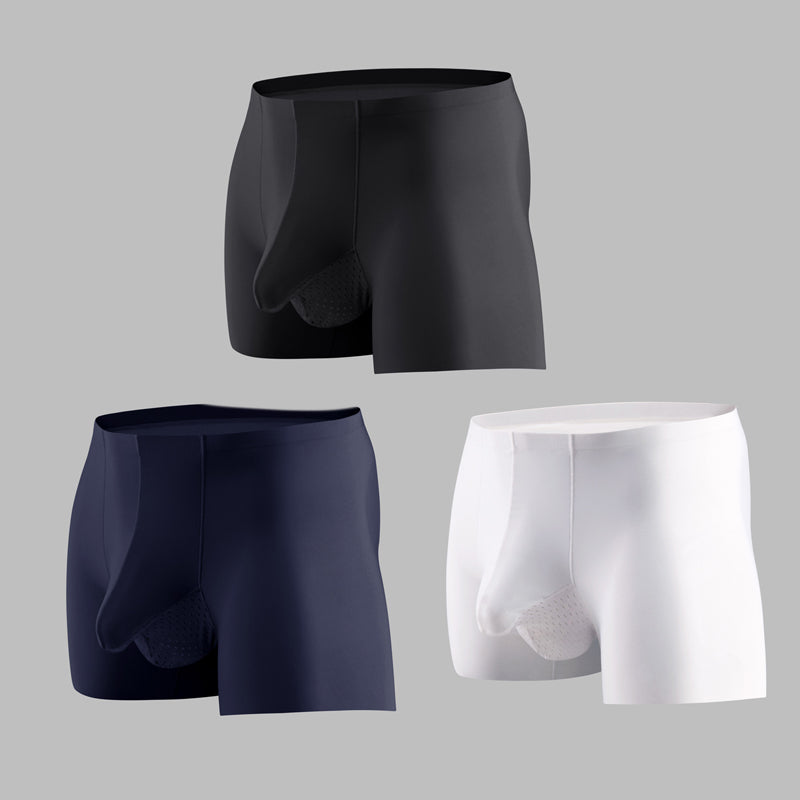 Men's Breathable Boxer Briefs with Pouch Support