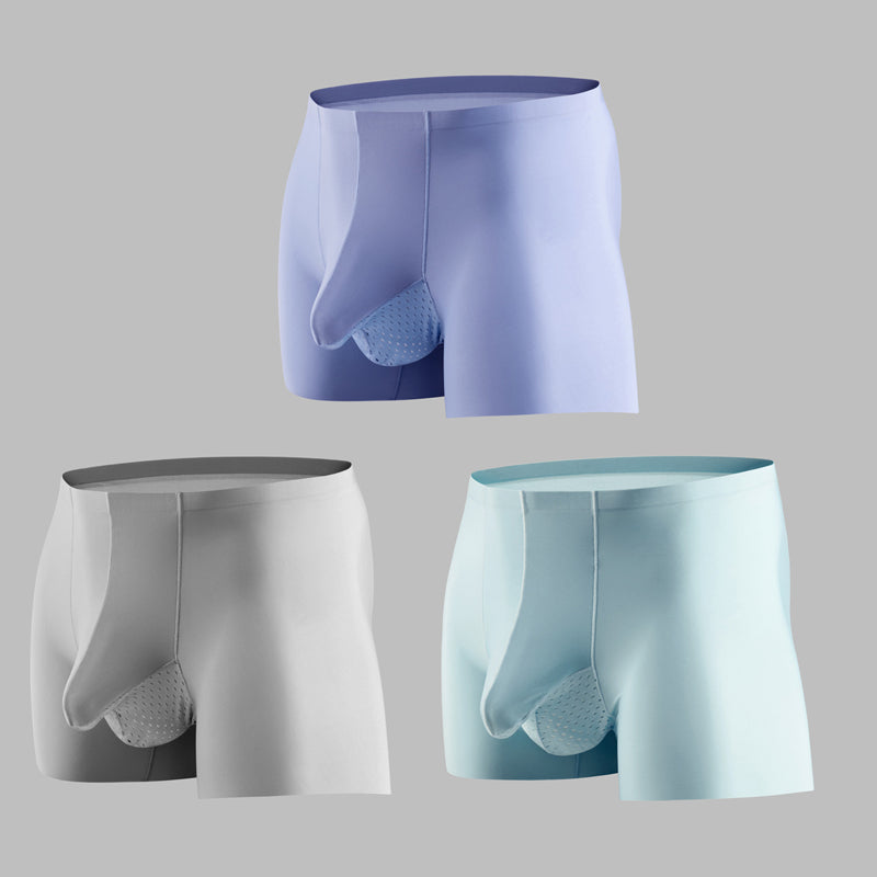 Men's Breathable Boxer Briefs with Pouch Support