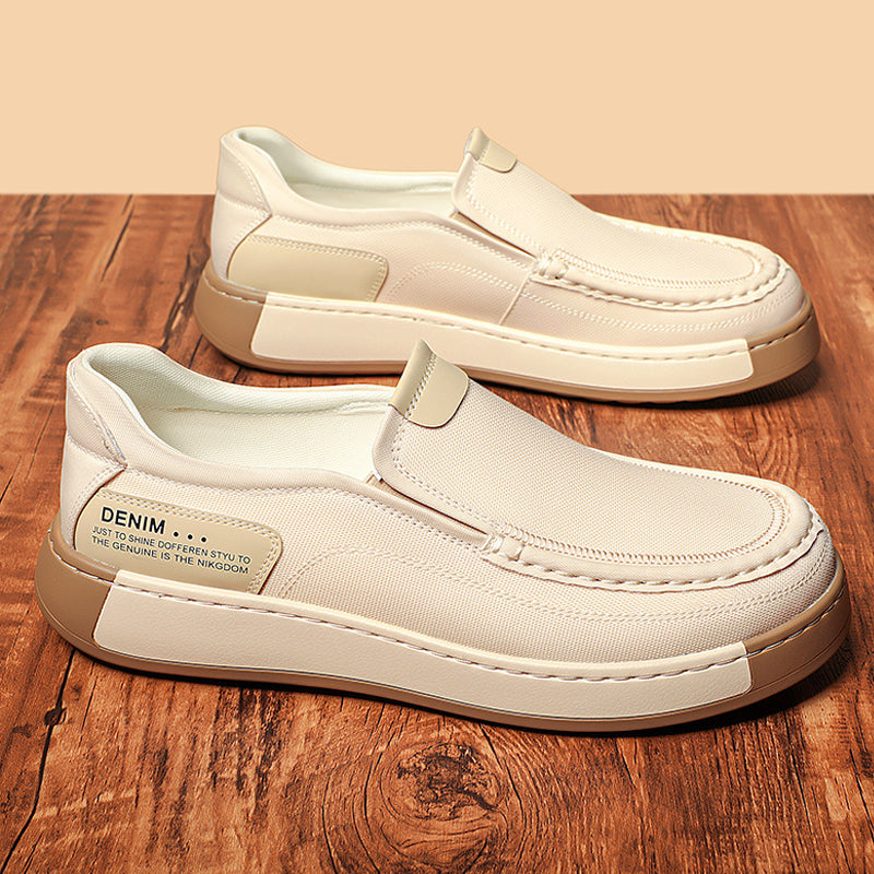 👑Men's Breathable Genuine Leather Elevator Loafers/Elegance & Comfort