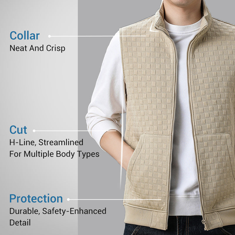 ✈️Free shipping and tax exemption💪Men's Solid Color Simple Casual Vest — 🔪Stab-Proof Design