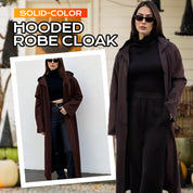 Solid-Color Hooded Robe Cloak