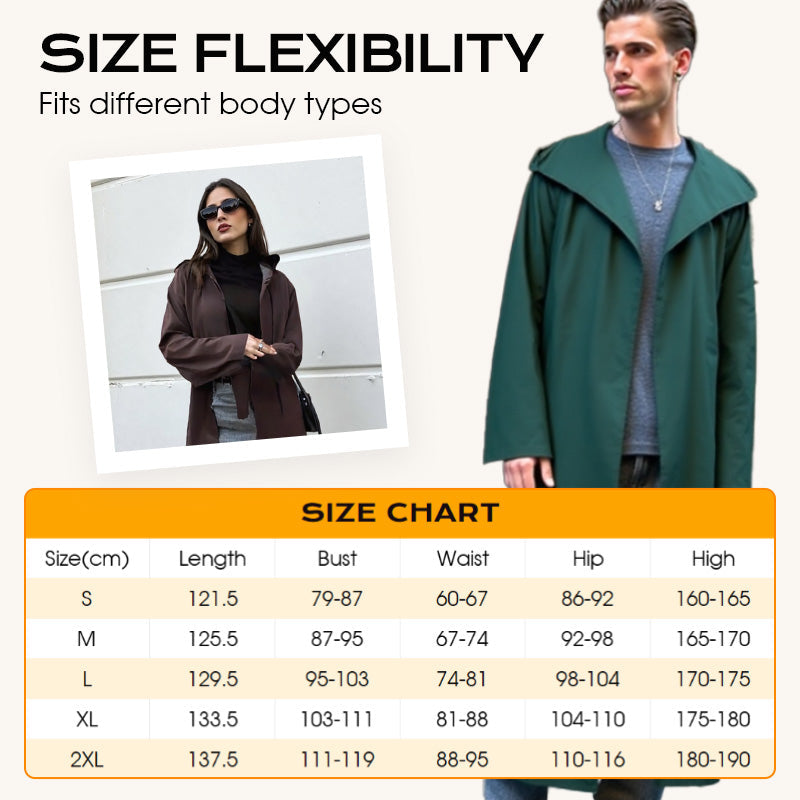 Solid-Color Hooded Robe Cloak