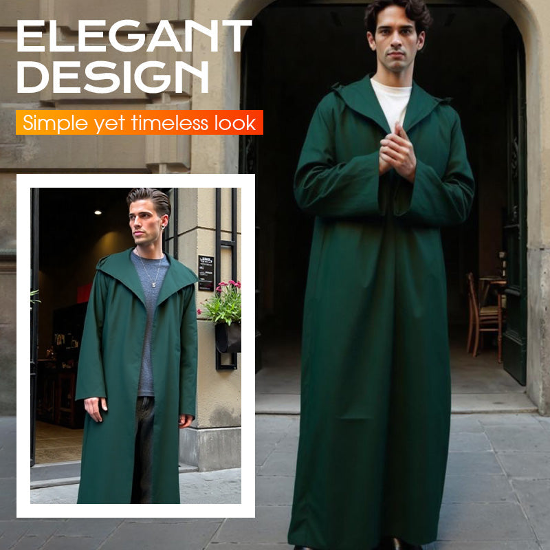 Solid-Color Hooded Robe Cloak