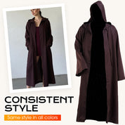 Solid-Color Hooded Robe Cloak