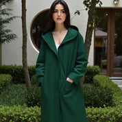 Solid-Color Hooded Robe Cloak