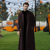 Solid-Color Hooded Robe Cloak