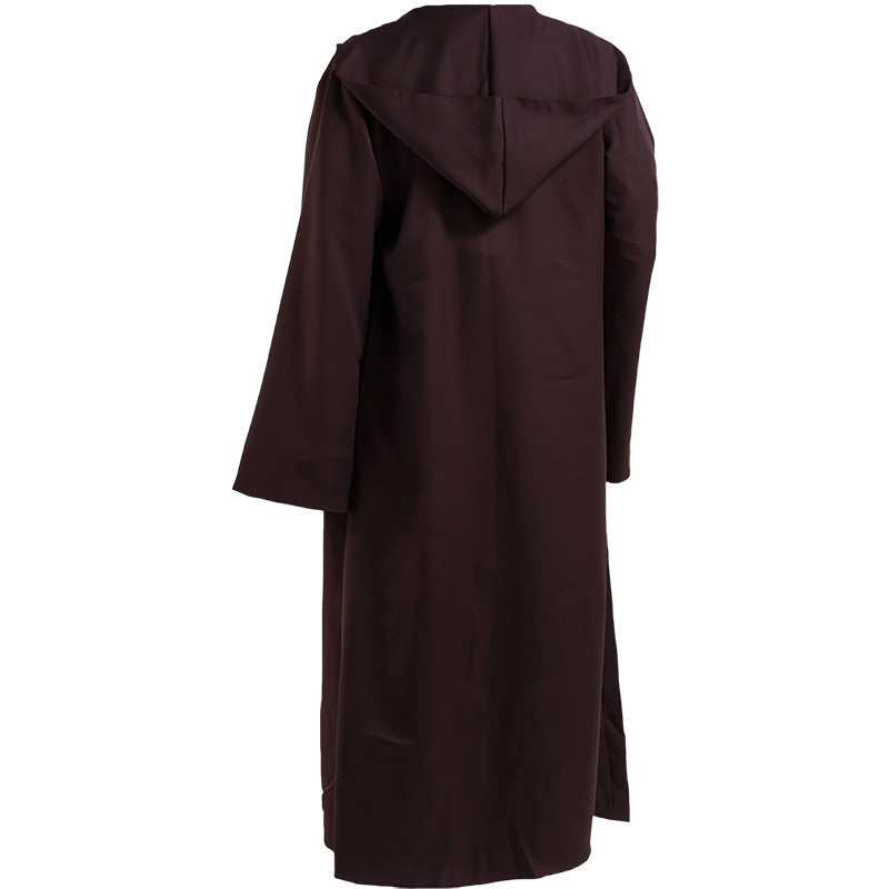 Solid-Color Hooded Robe Cloak