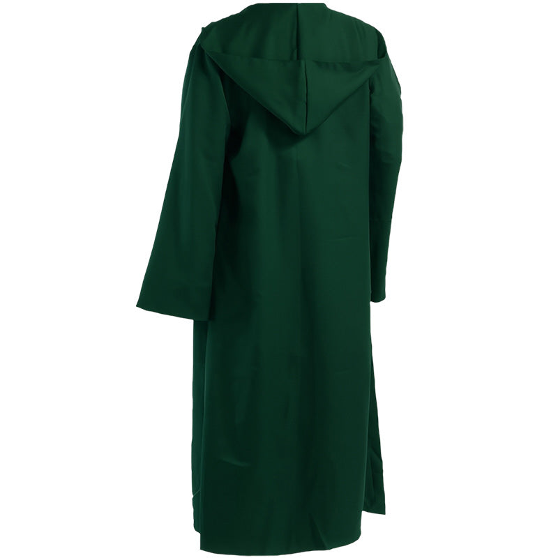 Solid-Color Hooded Robe Cloak