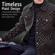🔥Warm and Stylish🔥Men’s Cozy Plaid Pattern Jacket🧥