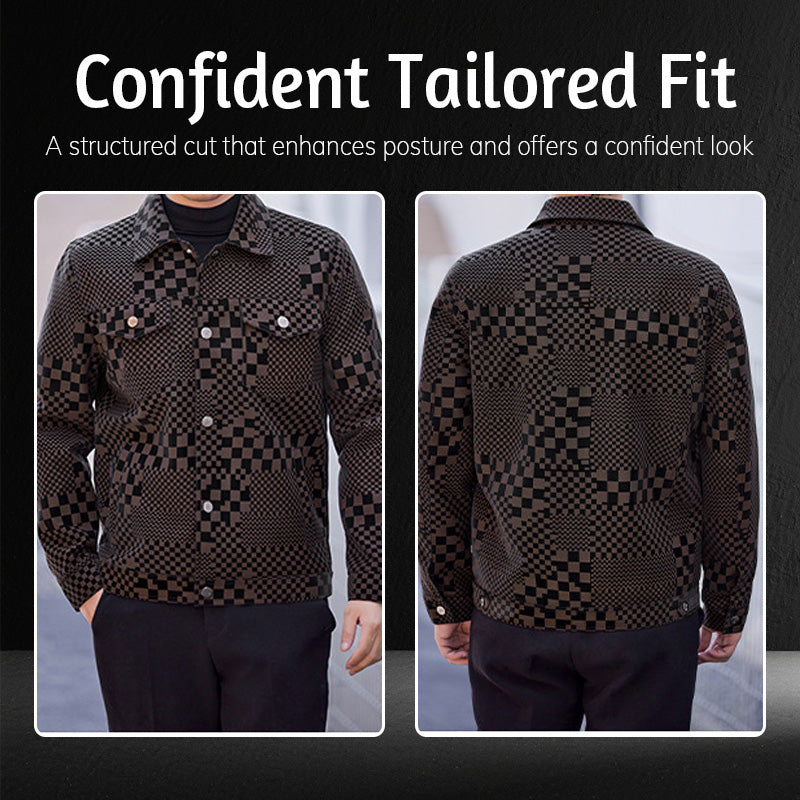 🔥Warm and Stylish🔥Men’s Cozy Plaid Pattern Jacket🧥