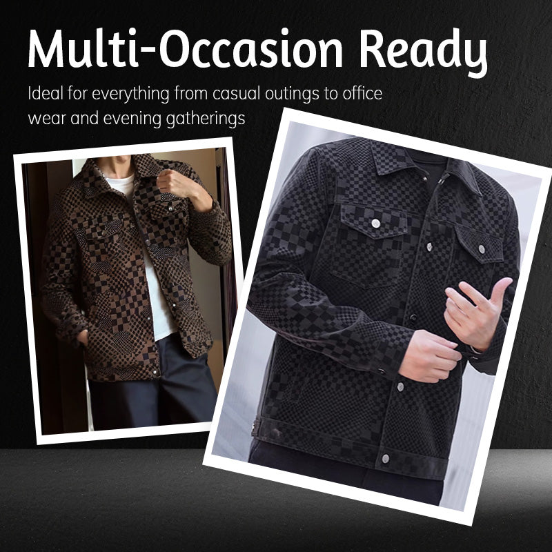 🔥Warm and Stylish🔥Men’s Cozy Plaid Pattern Jacket🧥