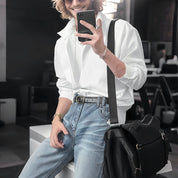 ✨New Arrivals✨Men's Fake Two-Piece Shirt - Deep V-neck stylish style🔥