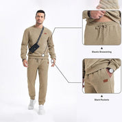 Fall/Winter Hot Sale🔥Men's Knit Jacquard Sweatshirt and Joggers Set