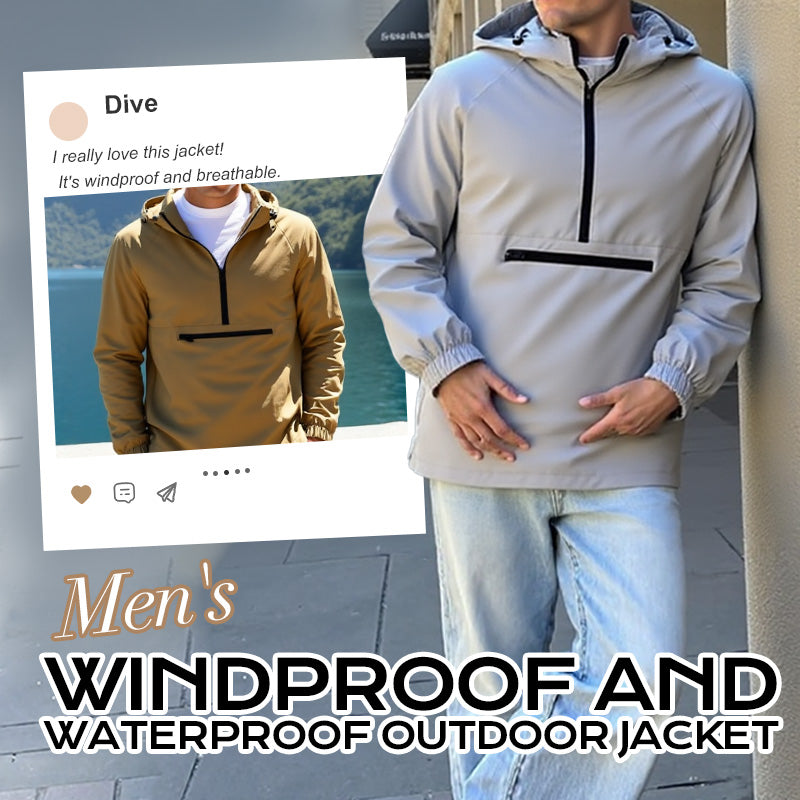 Men’s Outdoor Half-Zip Hooded Jacket