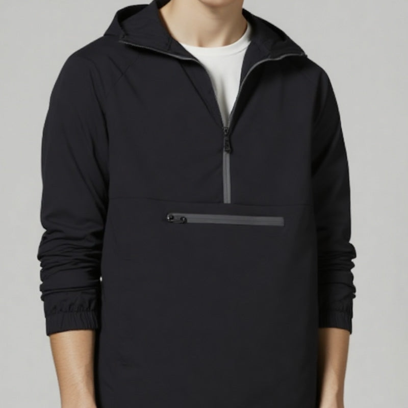 Men’s Outdoor Half-Zip Hooded Jacket