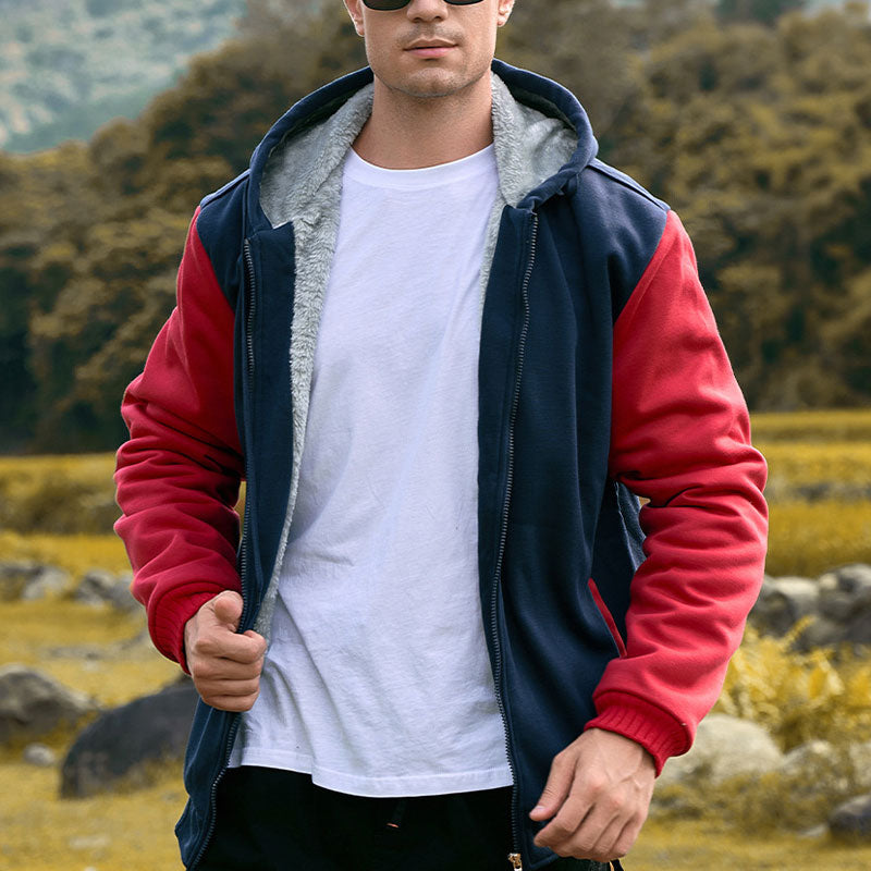 🔥Thickened & Dense Plush Lining🔥Men's Classic Warm Faux Fleece Jacket