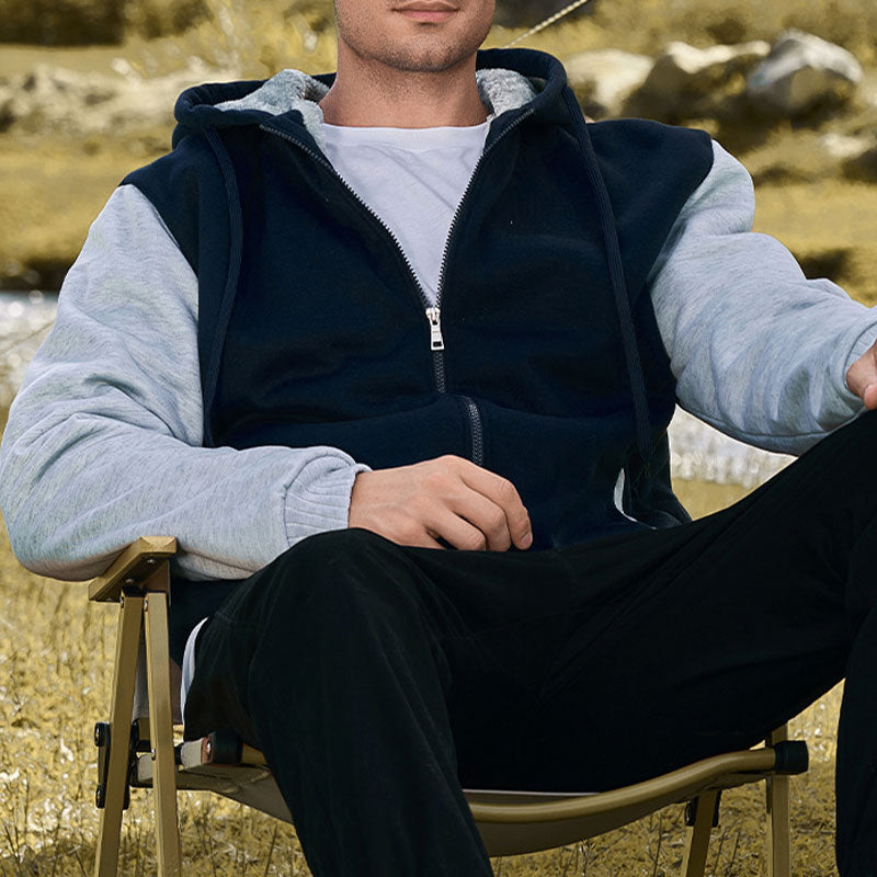 Men’s Classic Zip-up Fleeced Jacket