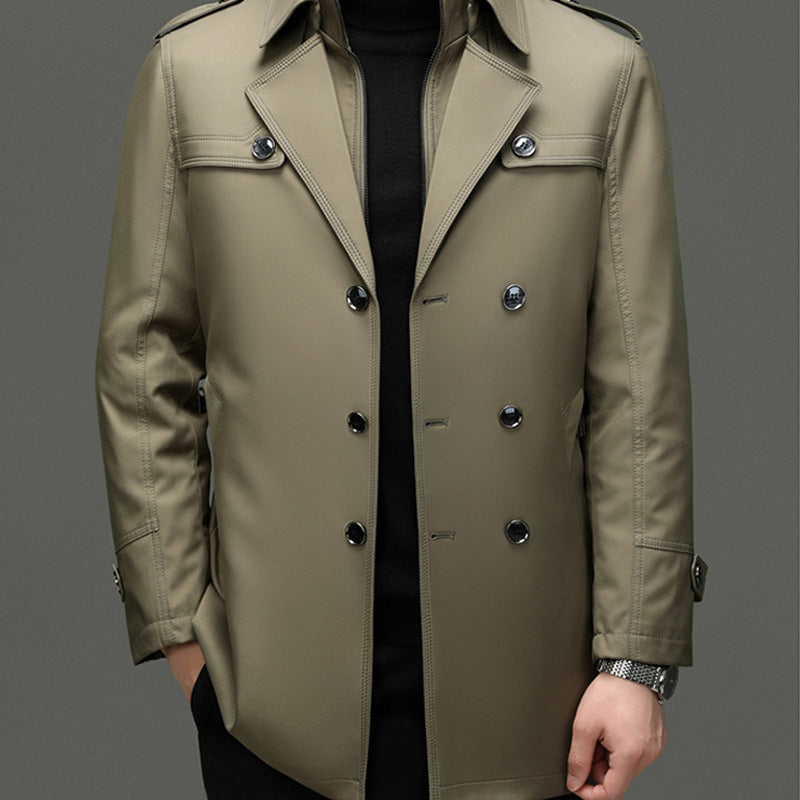 Men’s Trench Coat with Detachable Inner