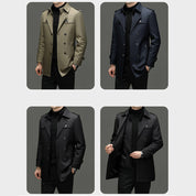 👑✨Men's Medium-Length Trench Coat with Detachable Inner