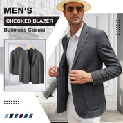 Advanced tailoring📏Men's Business Casual Checked Blazer