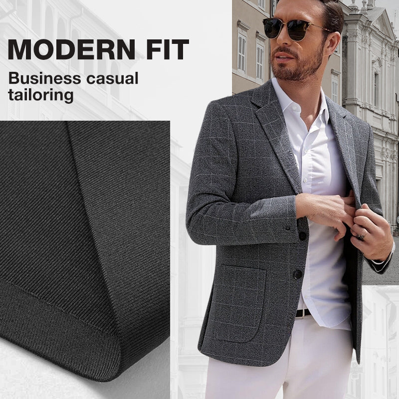 Advanced tailoring📏Men's Business Casual Checked Blazer