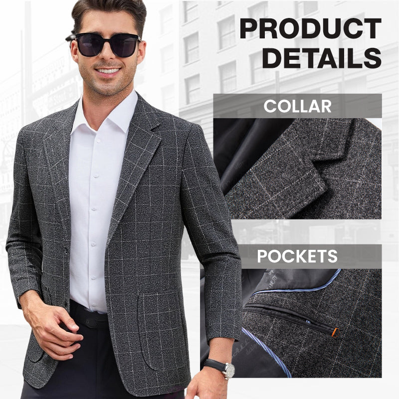 Advanced tailoring📏Men's Business Casual Checked Blazer