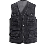 ☀️Men's Cotton Denim Vest-Plush Lining & Unlined Styles