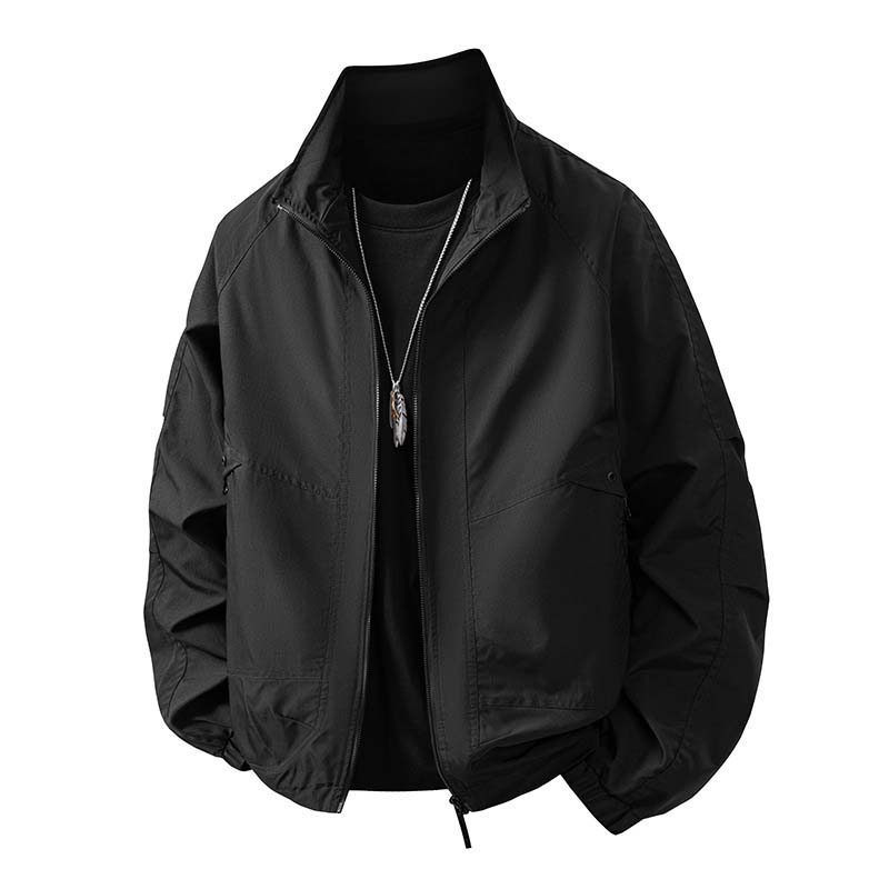 Men's Multicolor Stand Collar Jacket