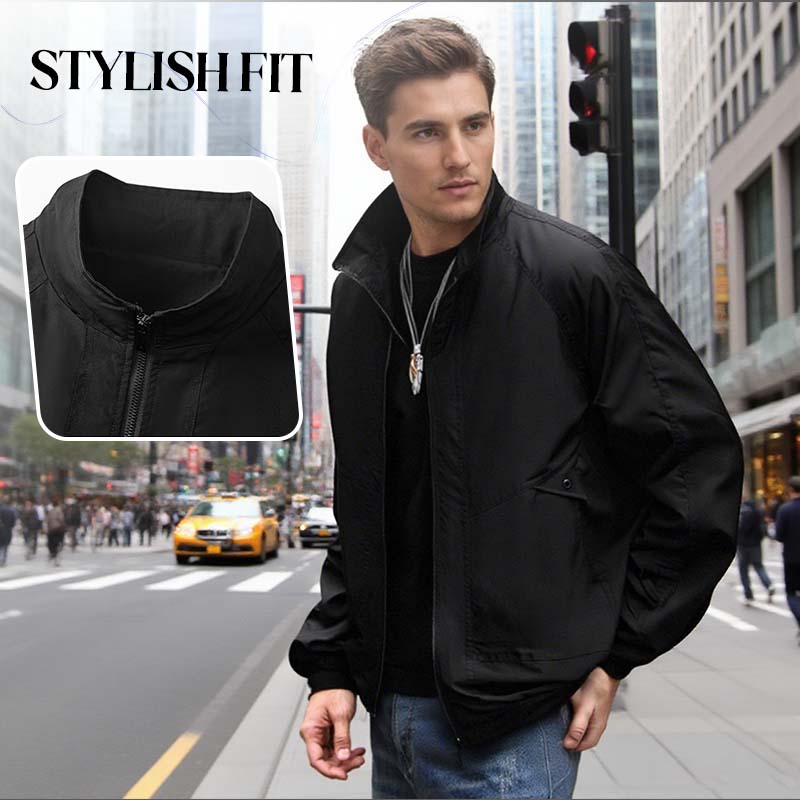 Men's Multicolor Stand Collar Jacket