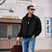 Men's Multicolor Stand Collar Jacket