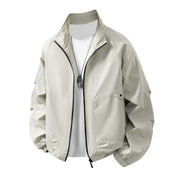 Men's Multicolor Stand Collar Jacket