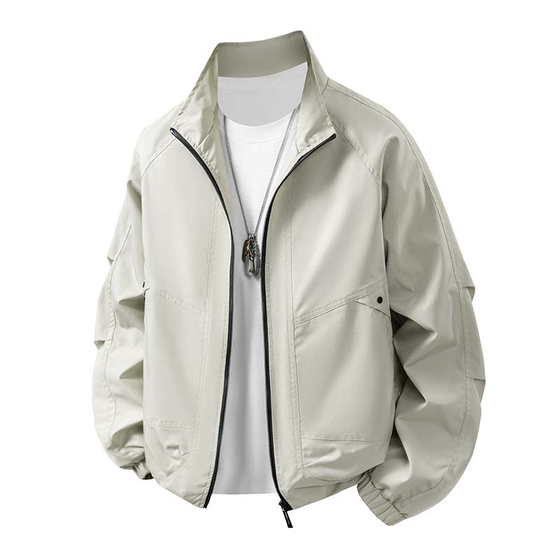 Men's Multicolor Stand Collar Jacket