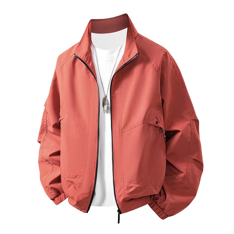Men's Multicolor Stand Collar Jacket