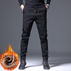 Men's Multi-Pocket Printed Slim-Fit Straight-Leg Pants