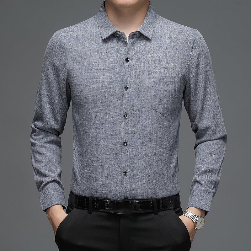 Men's Classic Multi-Color Button-Front Long-Sleeve Shirt