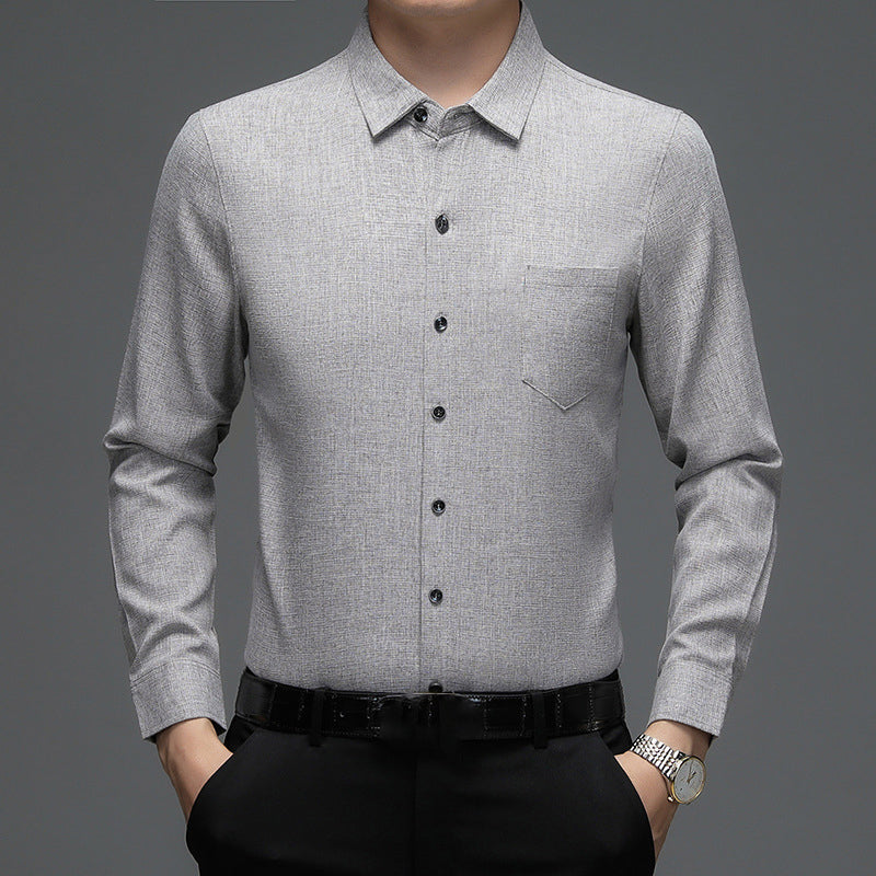 Men's Classic Multi-Color Button-Front Long-Sleeve Shirt