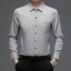 Men's Classic Multi-Color Button-Front Long-Sleeve Shirt