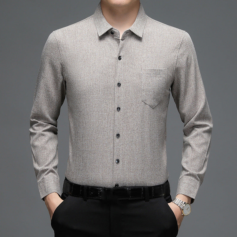 Men's Classic Multi-Color Button-Front Long-Sleeve Shirt