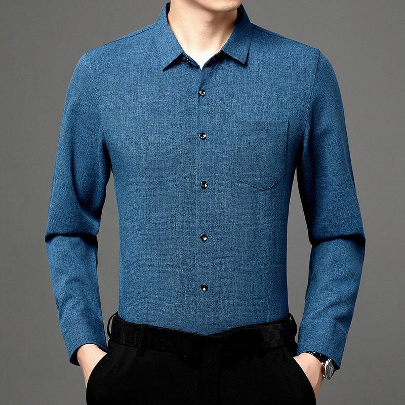 Men's Classic Multi-Color Button-Front Long-Sleeve Shirt