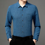 Men's Classic Multi-Color Button-Front Long-Sleeve Shirt