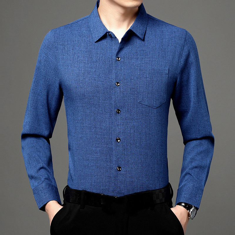 Men's Classic Multi-Color Button-Front Long-Sleeve Shirt