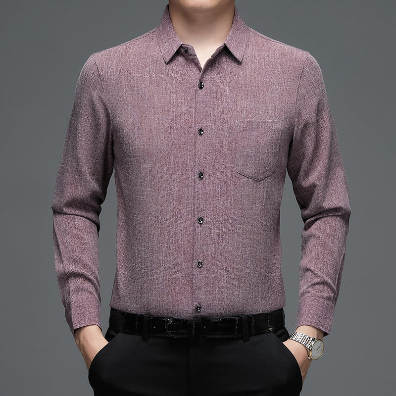 Men's Classic Multi-Color Button-Front Long-Sleeve Shirt