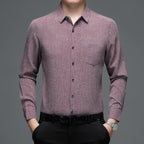 Men's Classic Multi-Color Button-Front Long-Sleeve Shirt