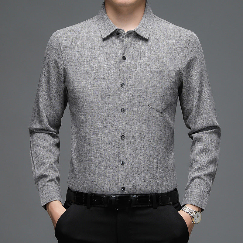 Men's Classic Multi-Color Button-Front Long-Sleeve Shirt