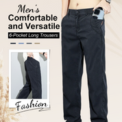 Men's Comfortable and Versatile 6-Pocket Casual Pants