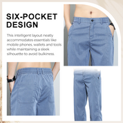 Men's Comfortable and Versatile 6-Pocket Casual Pants