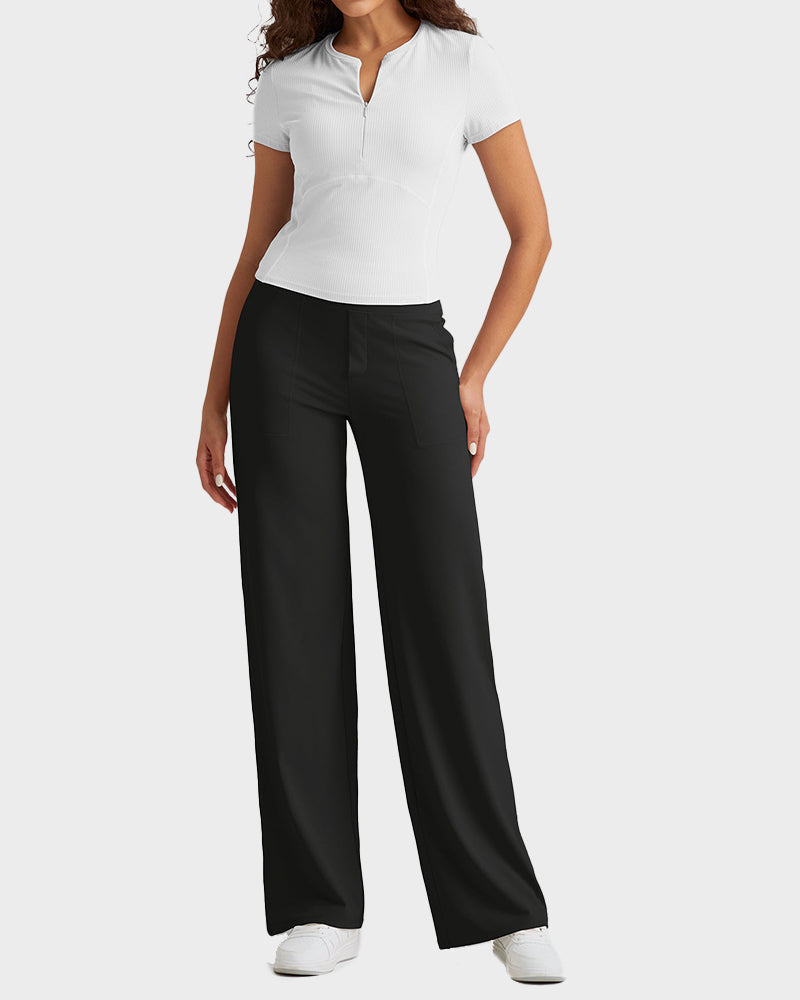 💖LAST DAY SALE 50% OFF💖Women's High Waist Stretch Casual Yoga Wide Leg Pants